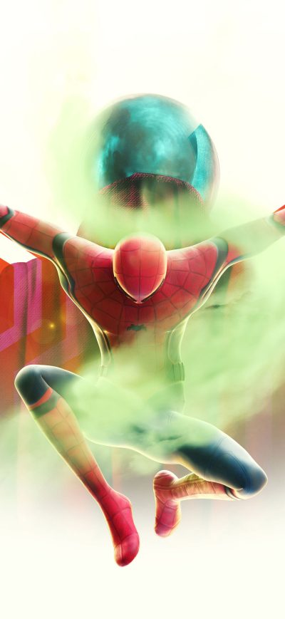 Fond d'écran iPhone Spiderman And Mysterio 4k Art