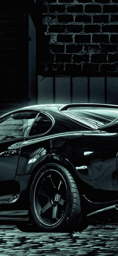 Fond d'écran iPhone Toyota Supra Black 4k