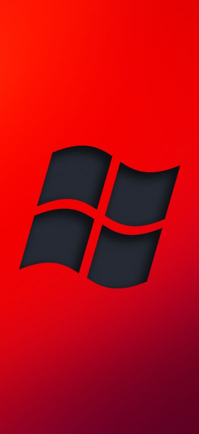 Fond d'écran iPhone Windows Red Logo Minimal 4k