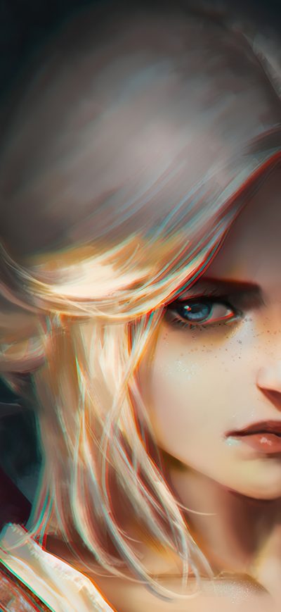 Fond d'écran iPhone Witcher Ciri Fan Art 5k