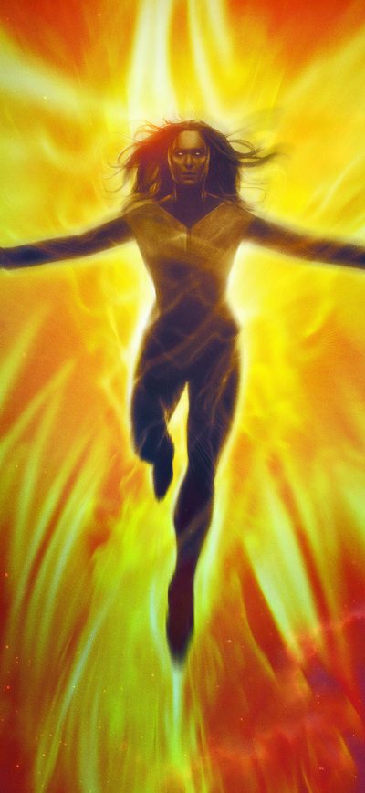 Fond d'écran iPhone X Men Dark Phoenix Fan Art 4k