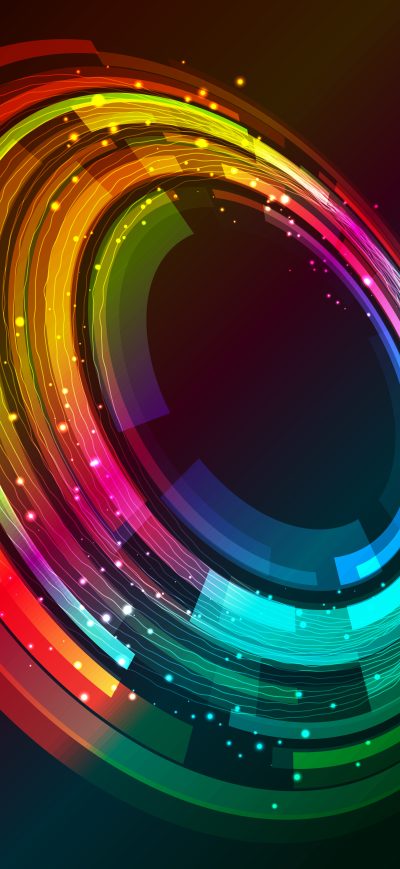 Fond d'écran iPhone Abstract Circle Rotation 4k