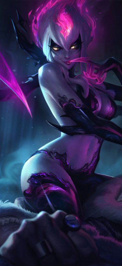 Fond d'écran Evelynn League Of Legends 4k sur iPhone