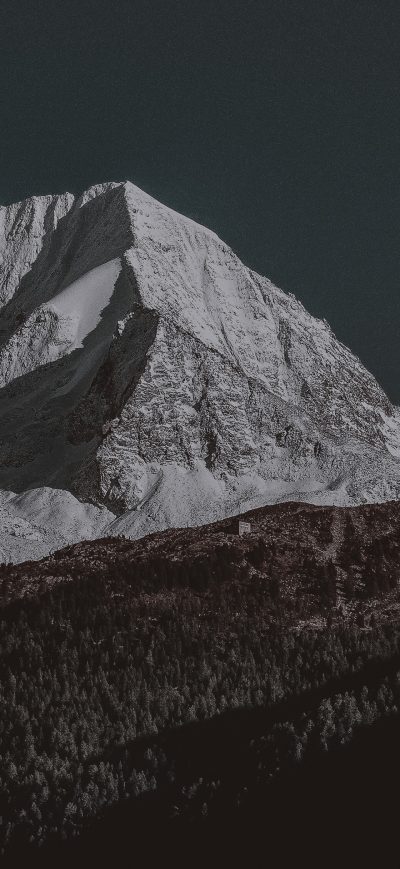 Fond d'écran iPhone Snow Covered Mountain Moon 4k