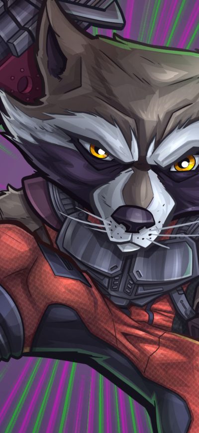 Fond d'écran iPhone Rocket Raccoon Digital Artwork