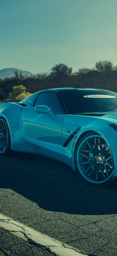 Fond d'écran Corvette Chevrolet Forgiato sur iPhone