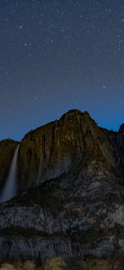 Fond d'écran iPhone Rocks Glow Mountains Sky Full Of Stars 5k