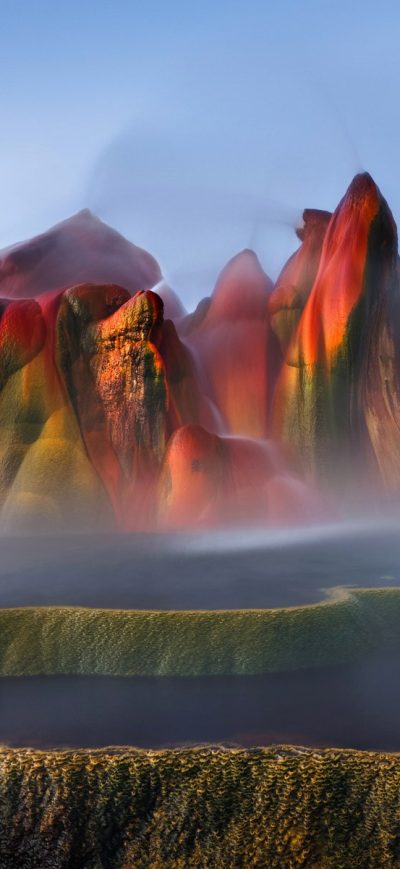 Fond d'écran Fly Ranch Geyser sur iPhone