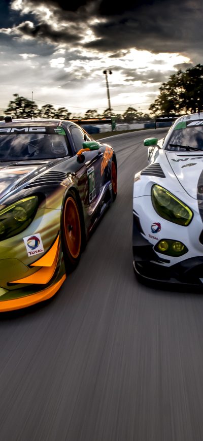Fond d'écran iPhone 2017 Sebring Imsa Mercedes Amg Gt3 5K