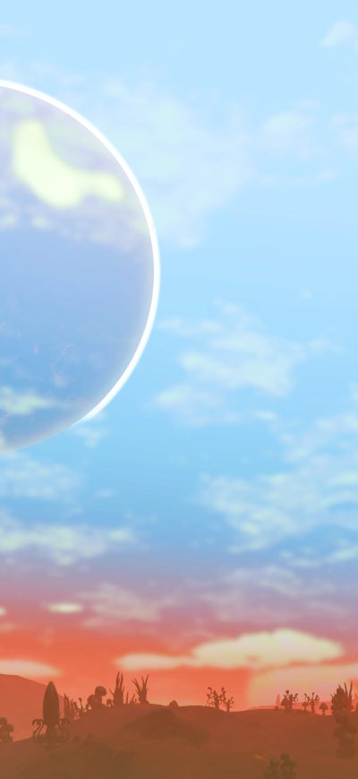 Fond d'écran iPhone No Mans Sky Big And Small Moon 4k