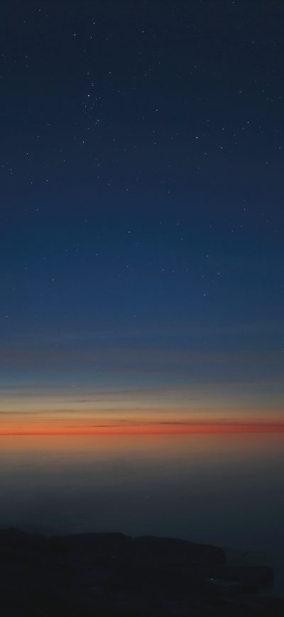 Fond d'écran iPhone Starry Night Calm Sunset 5k