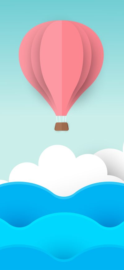 Fond d'écran iPhone Air Balloon Minimal 8k