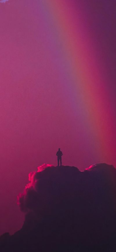 Fond d'écran iPhone Me Under Rainbow