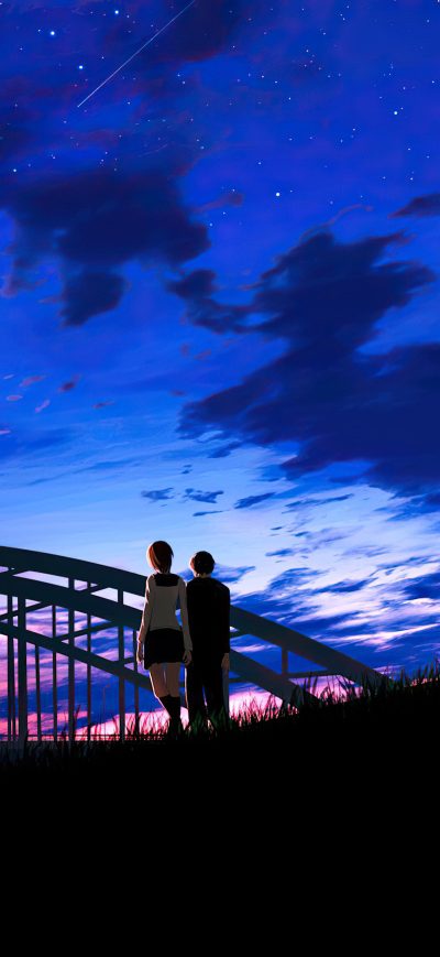 Fond d'écran iPhone Anime Couple Evening Walk