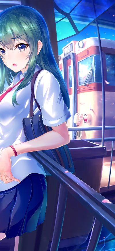Fond d'écran iPhone Subway Girls Anime 4k