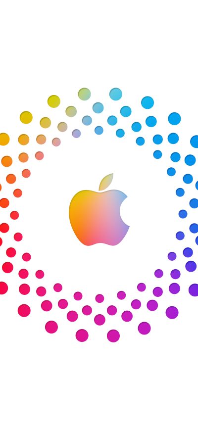 Fond d'écran iPhone Apple White Logo Circle 5k