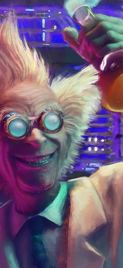 Fond d'écran Mad Scientist sur iPhone