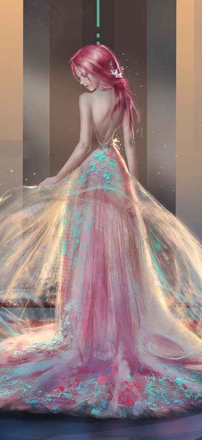 Fond d'écran iPhone Princess Girl Magic Dress 4k
