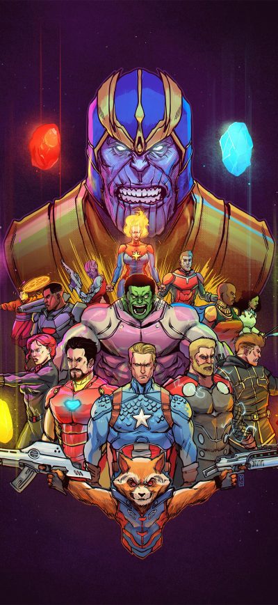 Fond d'écran iPhone Avengers Endgame Together