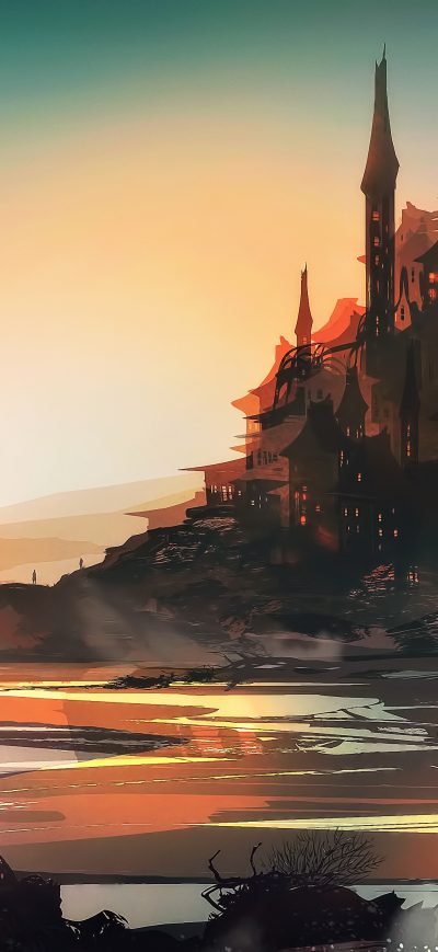Fond d'écran iPhone Fantasy Art Landscape Concept Art 4k