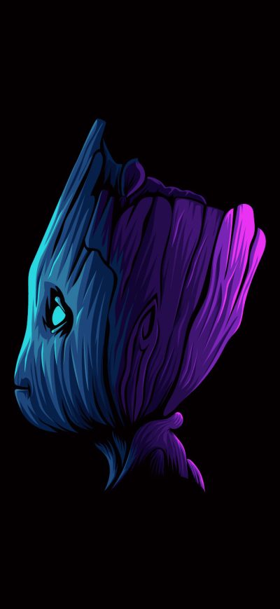 Fond d'écran iPhone Baby Groot Minimal Art