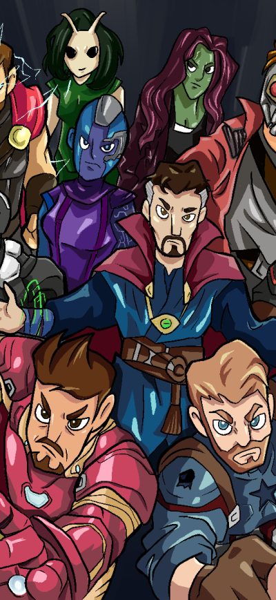 Fond d'écran iPhone Avengers Infinity War Hero Side Fan Art