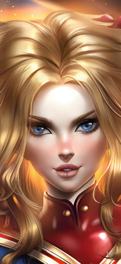 Fond d'écran iPhone Captain Marvel Illustration