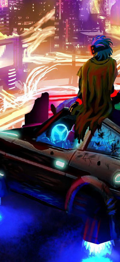 Fond d'écran iPhone Cyberpunk Date