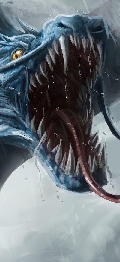 Fond d'écran iPhone Sea Dragon Open Mouth 4k