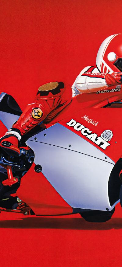 Fond d'écran iPhone 1986 Ducati 750 F1 Minimal 5k