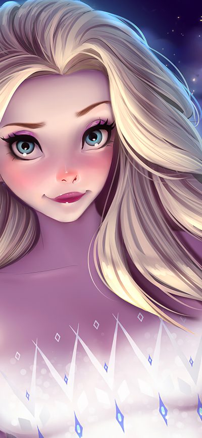 Fond d'écran iPhone Elsa Frozen Art 4k