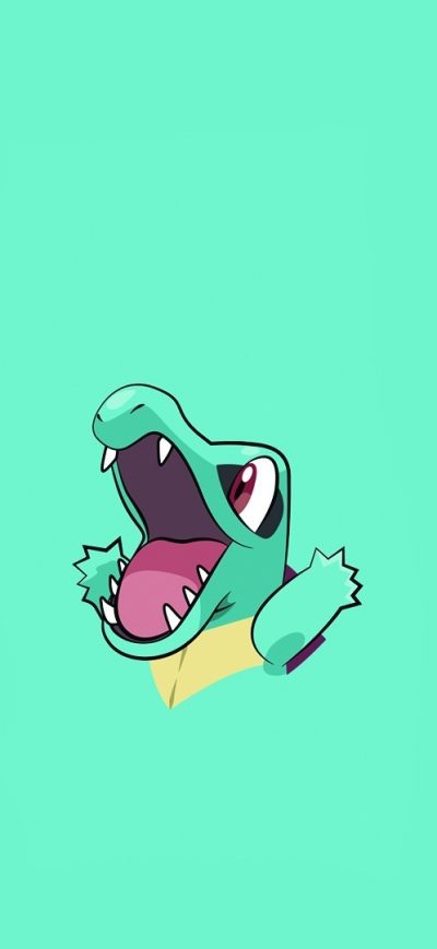 Fond d'écran iPhone Pokemon Totodile Minimalism