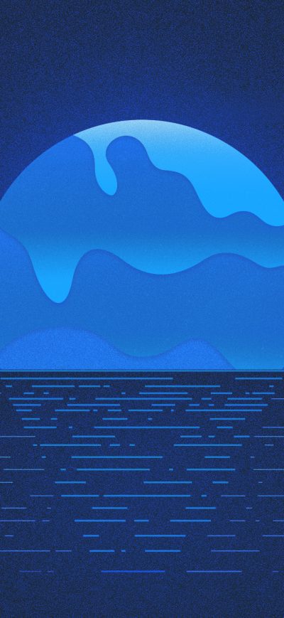 Fond d'écran iPhone Melting July Blue Cool Ocean Sunet