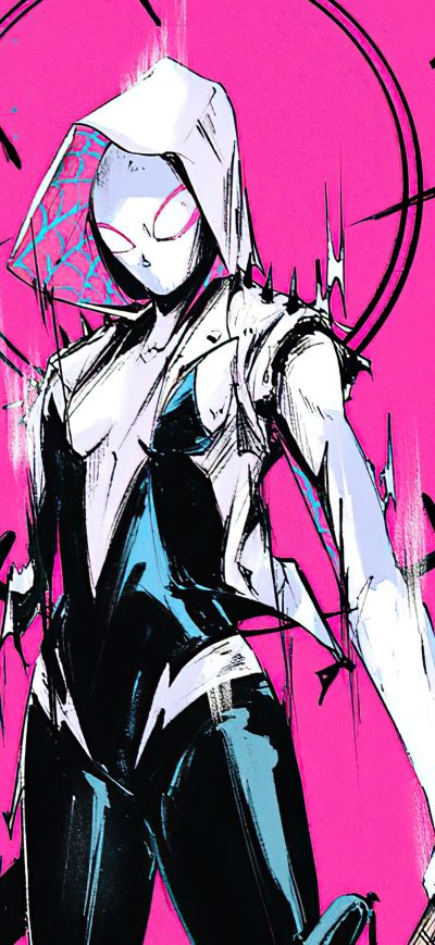 Fond d'écran iPhone Spider Gwen Music Day 4k