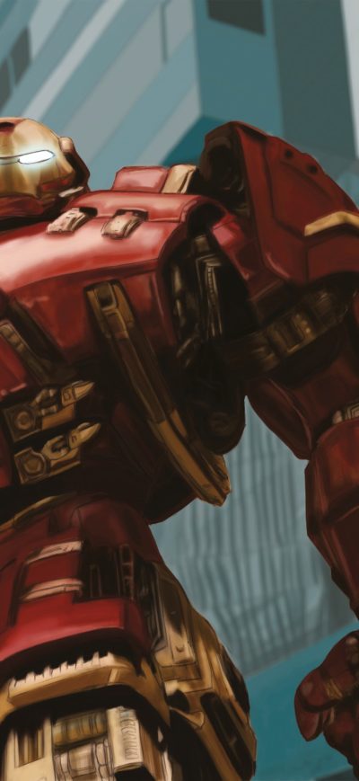 Fond d'écran iPhone Marvel Iron Hulkbuster Art
