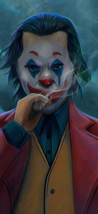 Fond d'écran iPhone Joker Cigratte Clowns 4k