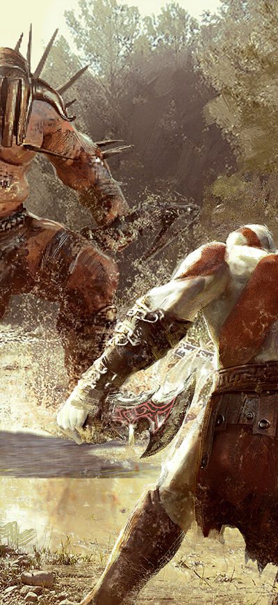 Fond d'écran iPhone God Of War 4 Artistic Painting 4k