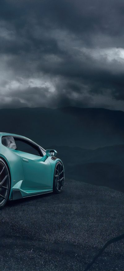 Fond d'écran iPhone Lamborghini Aventador Sky Blue
