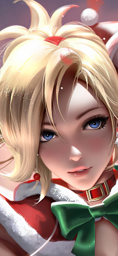 Fond d'écran iPhone Mercy Overwatch Christmas