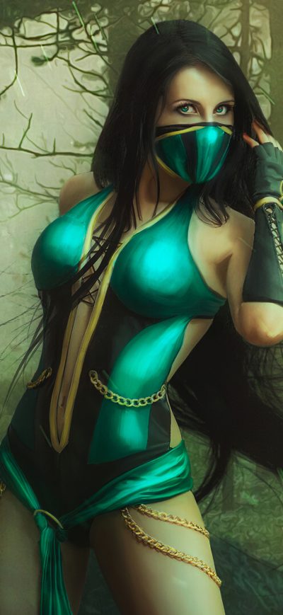 Fond d'écran iPhone Mortal Kombat Jade Cosplay 4k