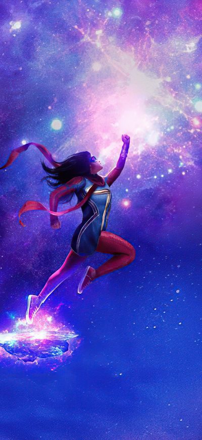 Fond d'écran iPhone Ms Marvel Fanart 4k