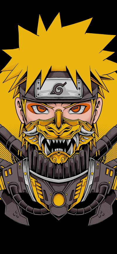 Fond d'écran iPhone Naruto Uzumaki Minimal 5k