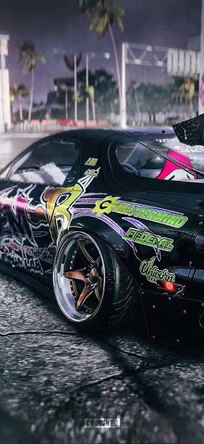 Fond d'écran iPhone Mazda Rx7 Illegal On Street Nfs
