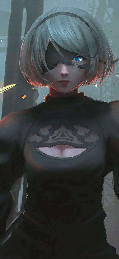 Fond d'écran iPhone 2B Character Painting 4k
