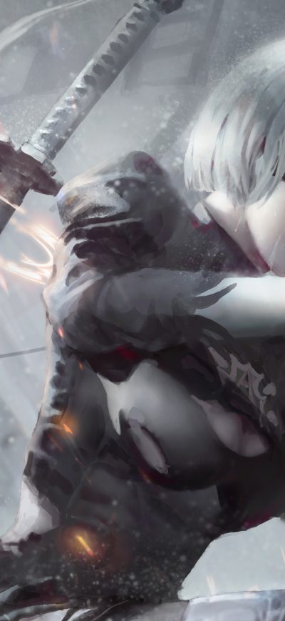 Fond d'écran 2020 2b Nier Fanart Artwork sur iPhone