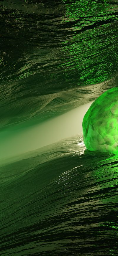 Fond d'écran iPhone Green Space Planet Blended 4k