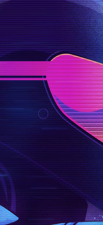 Fond d'écran iPhone Retrowave Biker Helmet