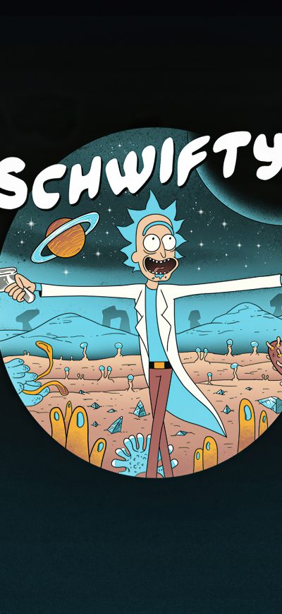 Fond d'écran iPhone Rick Sanchez Schwifty