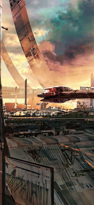 Fond d'écran iPhone Spaceship 3d Science Fiction 4k