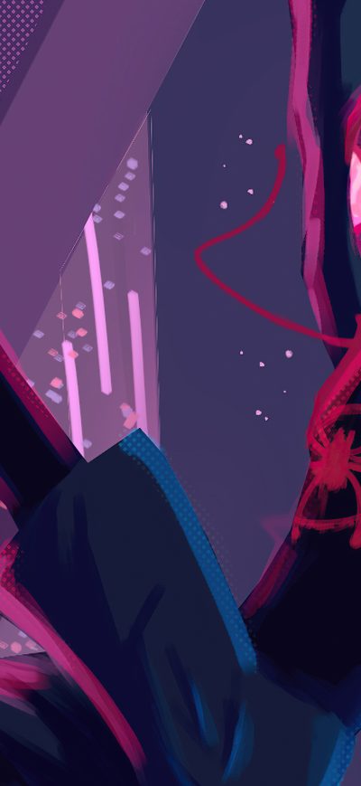 Fond d'écran iPhone Miles Morales Spiderverse Swing